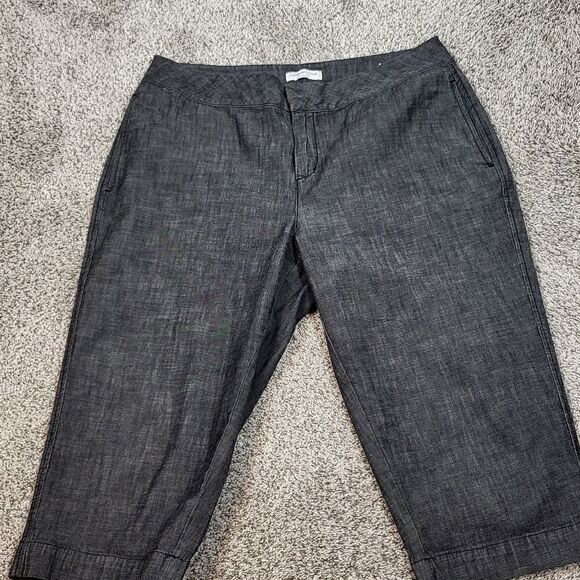 Coldwater Creek Plus Size Petite Dark Gray Walking Shorts - Picture 5 of 10